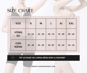 bảng size quần định hình mông 